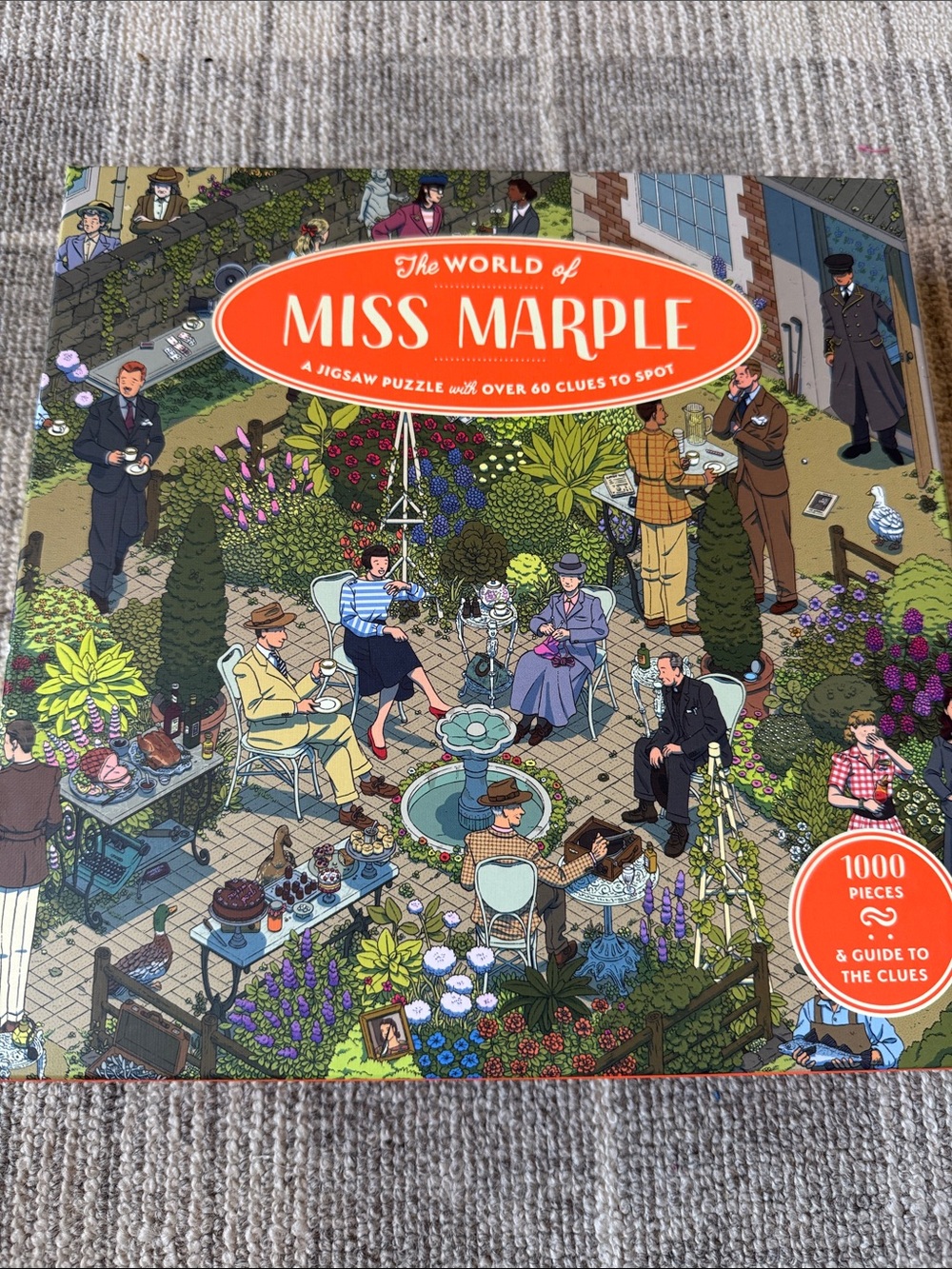 The World of Miss Marple 1000-Piece Jigsaw Puzzle - Orange/Multicolor